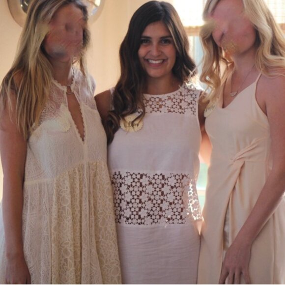 Tory Burch Floral Cut-Out Linen/Cotton Shift Dress in Size Medium - Picture 2 of 10